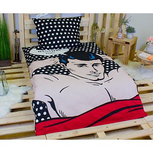 Bavlněné povlečení 140x200+70x90 Popart Man