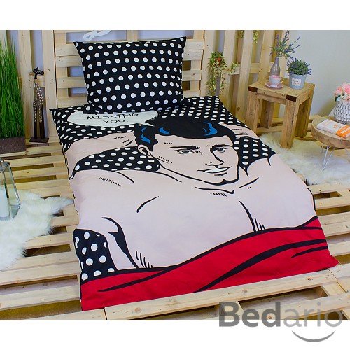 Bavlněné povlečení 140x200+70x90 Popart Man