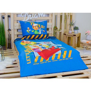 Bavlněné povlečení 140x200+70x90 Handy Manny blue