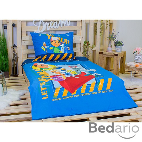 Bavlněné povlečení 140x200+70x90 Handy Manny blue