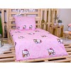 Bavlněné povlečení 140x200+70x90 Hello Kitty s medvídkem