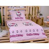 Bavlněné povlečení 140x200+70x90 Hello Kitty světlá