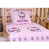 Bavlněné povlečení 140x200+70x90 Hello Kitty světlá
