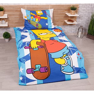 Bavlněné povlečení 140x200+70x90 Bart Simpson