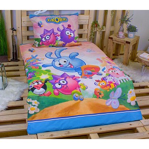 Bavlněné povlečení 140x200+70x90 Kikoriki