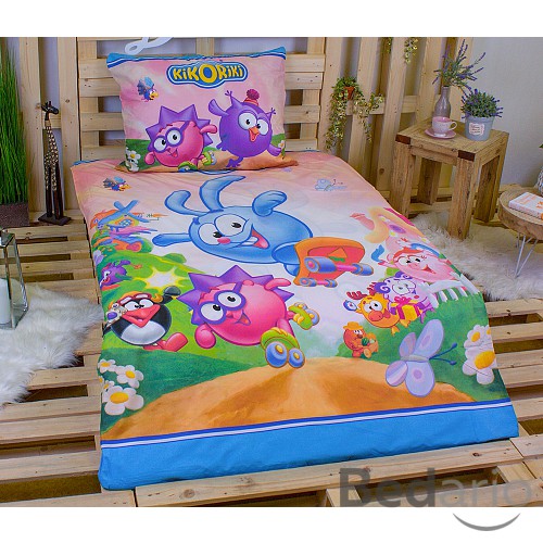 Bavlněné povlečení 140x200+70x90 Kikoriki