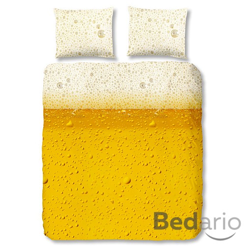 Bavlněné povlečení Good morning 200x200+2x60x70 BEER, yellow