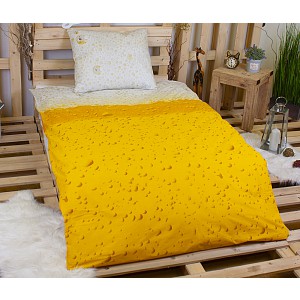 Bavlněné povlečení Good morning 140x200/220+60x70 BEER Yellow