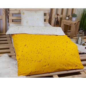 Bavlněné povlečení Good morning 140x200/220+60x70 BEER Yellow