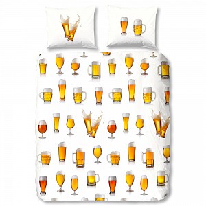 Bavlněné povlečení Good morning 200x200+2x60x70 BEER, white