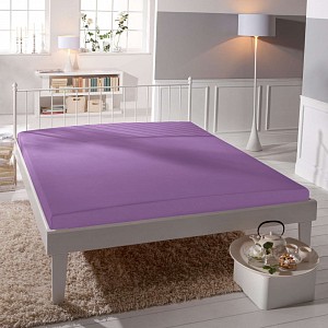 Jersey prostěradlo lycra DeLuxe 180x200 - Středně fialová