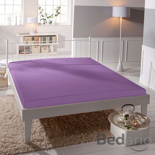Jersey prostěradlo lycra DeLuxe 180x200 - Středně fialová