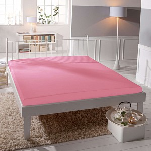 Jersey prostěradlo lycra DeLuxe 90x200 - Růžová