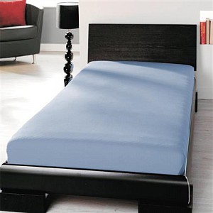 Jersey prostěradlo lycra DeLuxe 90x200 - Světle modrá