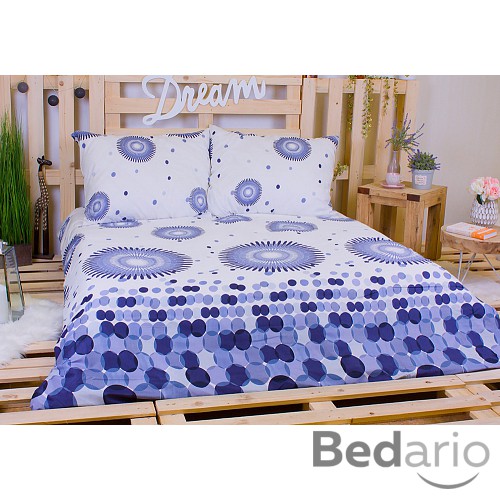 Francouzské 3D povlečení 220x200+2x70x90 Bubble blue