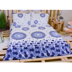 Francouzské 3D povlečení 220x200+2x70x90 Bubble blue