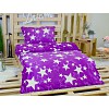 Mikroplyšové povlečení Premium 140x200+70x90 Fuchsia star