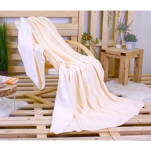 Deka beránek Babiččino štrikování 150x200 - Vanilková