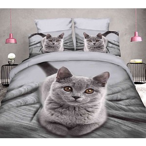 3D povlečení 140x200+70x90 Kočička