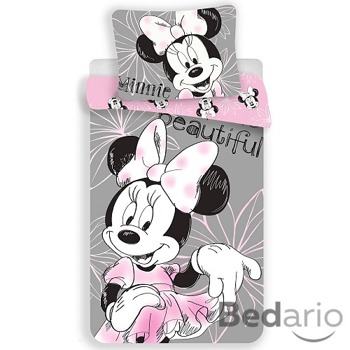 Bavlněné povlečení Minnie Grey 140x200+70x90