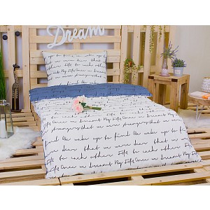 Povlečení microfibra BASIC 140x200+70x90 Letters