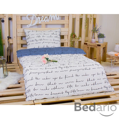 Povlečení microfibra BASIC 140x200+70x90 Letters