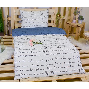 Povlečení microfibra BASIC 140x200+70x90 Letters