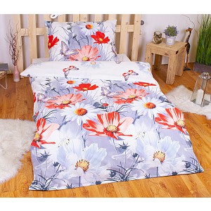 Popelínové povlečení SUMMER 3D 140x220+70x90