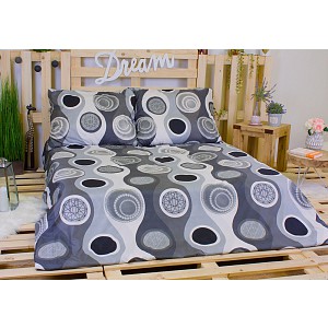 Francouzské 3D povlečení 220x200+2x70x90 Bubble grey