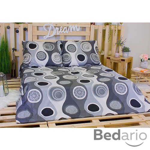 Francouzské 3D povlečení 220x200+2x70x90 Bubble grey