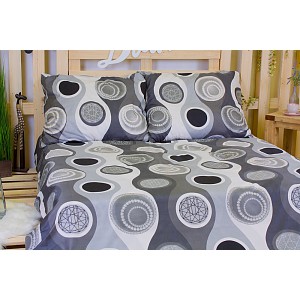 Francouzské 3D povlečení 220x200+2x70x90 Bubble grey