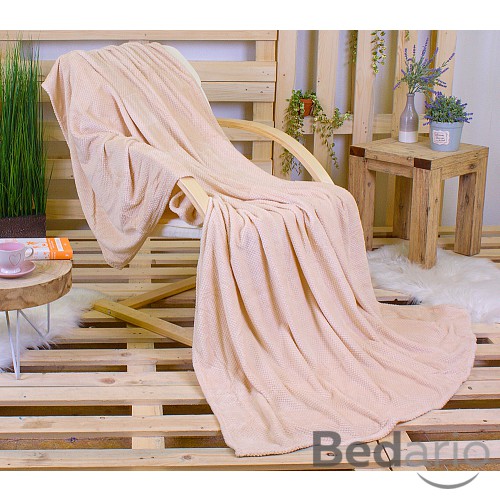 Mikroflanelová deka ŽAKÁR Premium 160x200 - Krémová