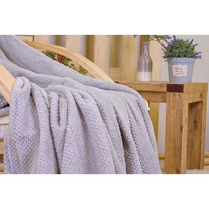 Mikroflanelová deka ŽAKÁR Premium 160x200 - Světle šedá