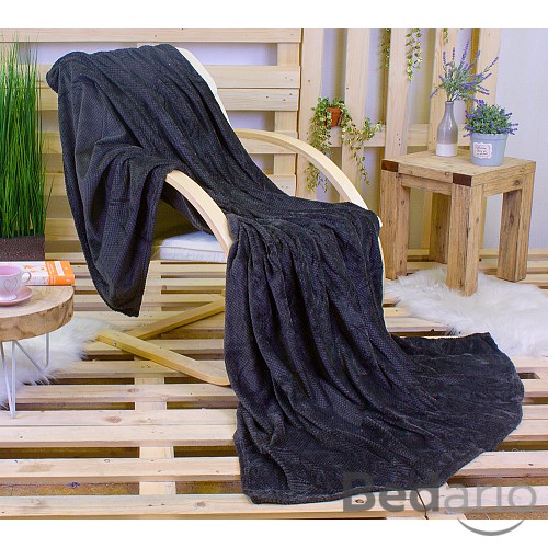 Mikroflanelová deka ŽAKÁR Premium 160x200 - Černá