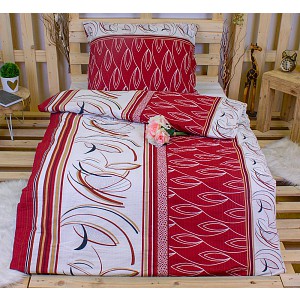 Krepové povlečení ECONOMY 140x200+70x90 Vínová variace