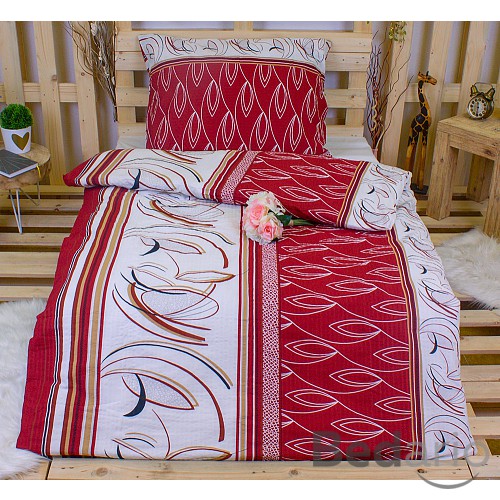 Krepové povlečení ECONOMY 140x200+70x90 Vínová variace