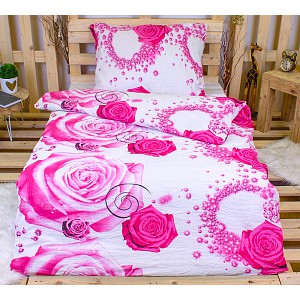 Krepové povlečení ECONOMY 140x200+70x90 Sladká růže