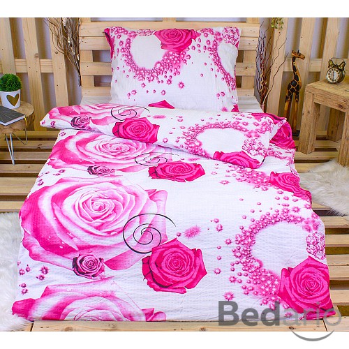 Krepové povlečení ECONOMY 140x200+70x90 Sladká růže