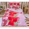 Krepové povlečení ECONOMY 140x200+70x90 Růže a kopretinky