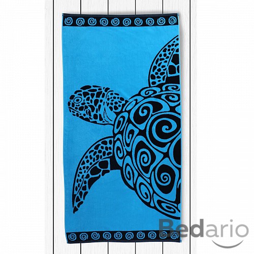 Plážová osuška BEACH 90x180 - Turquoise turtle