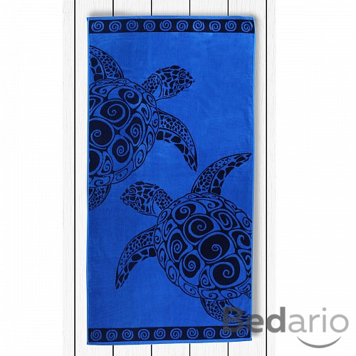 Plážová osuška BEACH 90x180 - Navy Turtle