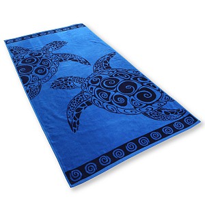 Plážová osuška BEACH 90x180 - Navy Turtle