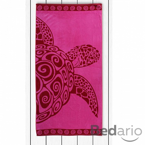 Plážová osuška BEACH 90x180 - Pink Turtle