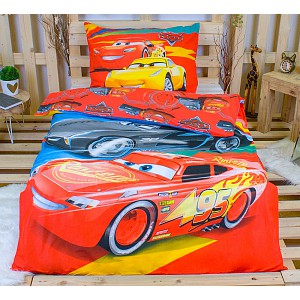 Bavlněné povlečení 140x200+70x90 Cars racing