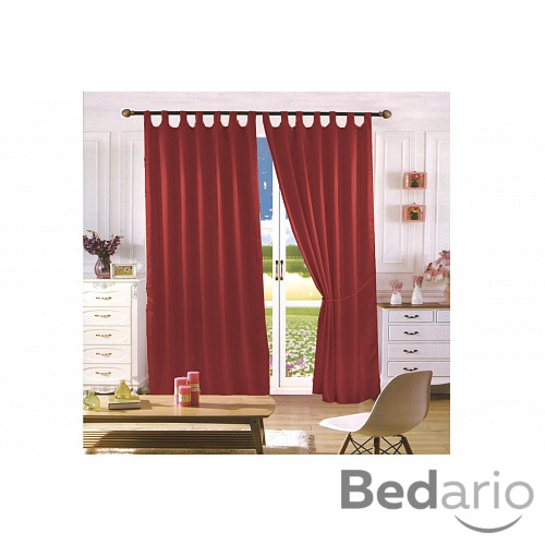 Saténové závěsy Home Art - 2 kusy vínová 150x160