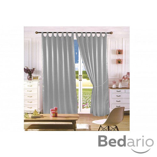 Saténové závěsy Home Art - 2 kusy Stříbrná 150x160