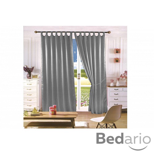 Saténové závěsy Home Art - 2 kusy Šedá 150x160