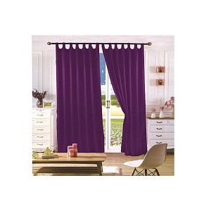 Saténové závěsy Home Art - 2 kusy Fialová