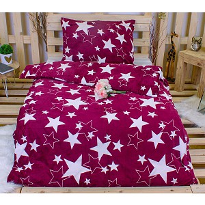 Mikroplyšové povlečení Premium 140x200+70x90 Red star