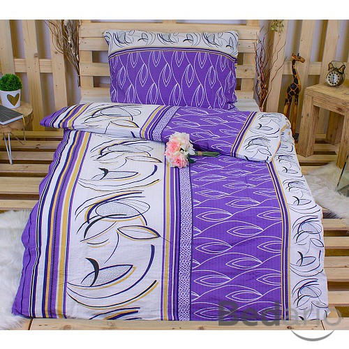 Krepové povlečení ECONOMY 140x200+70x90 Fialová variace